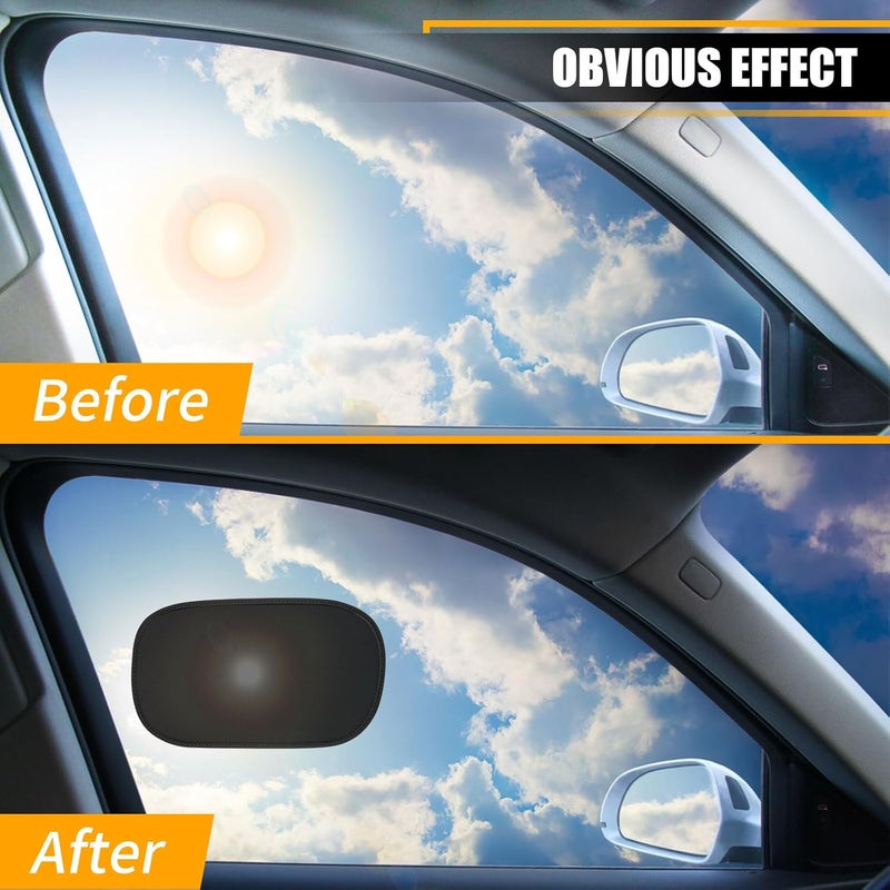 HOMEYA Mini Static Cling Window Shade for Car 2 Pack, Car Side Automotive Window Sun Shade, Sun Glare Blocker for Driving, Static Cling Sun Visor Window Baby, Sunshade Windshield Protection Accessories - Image 3